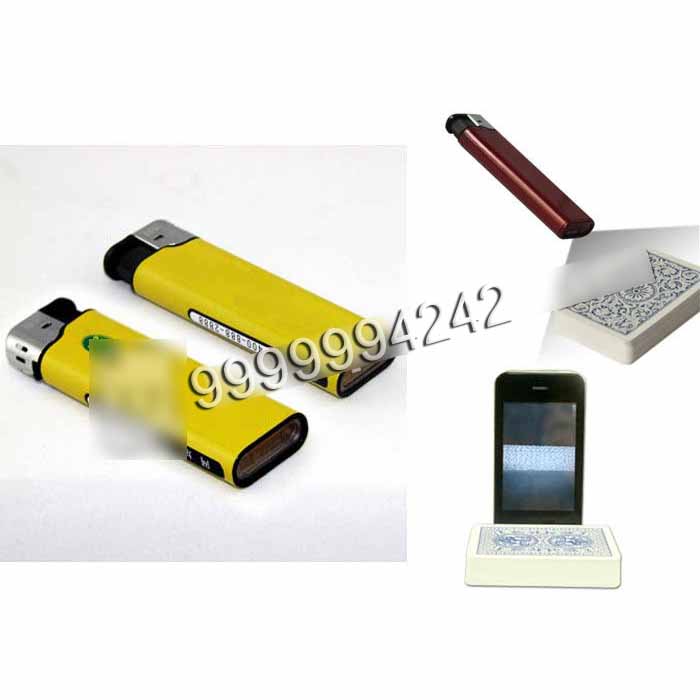 Poker Scanner Yellow Plastic Lighter IR Zippo Camera Cigarette Lighter Spy Camera