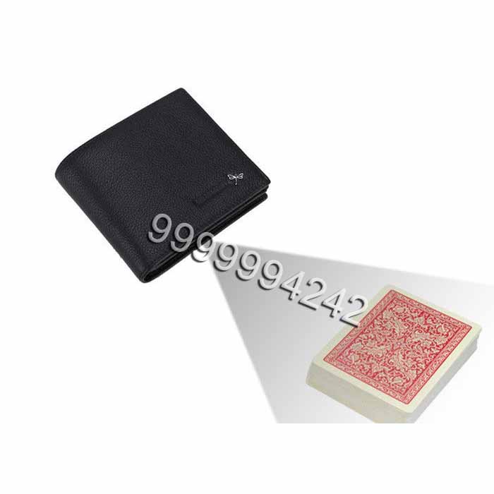 Black Short Wallet Camera Poker Analyzer For Marked Playing Card Scanner