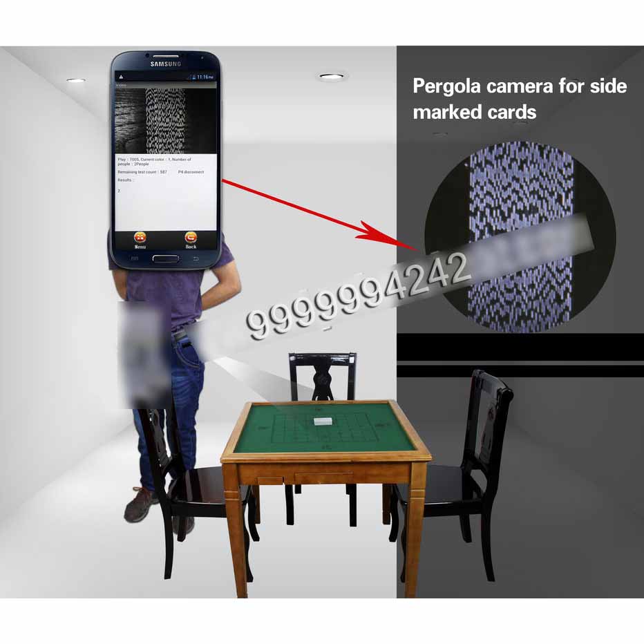 Infrared Camera poker card reader In Black Trousers Label To Scan Invisible Bar Codes Playing Cards
